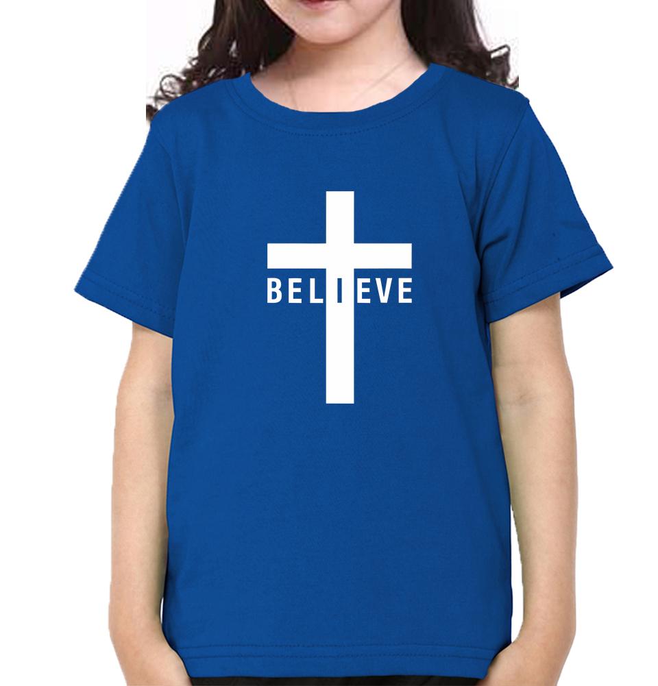 Believe Half Sleeves T-Shirt For Girls -FunkyTradition - FunkyTradition