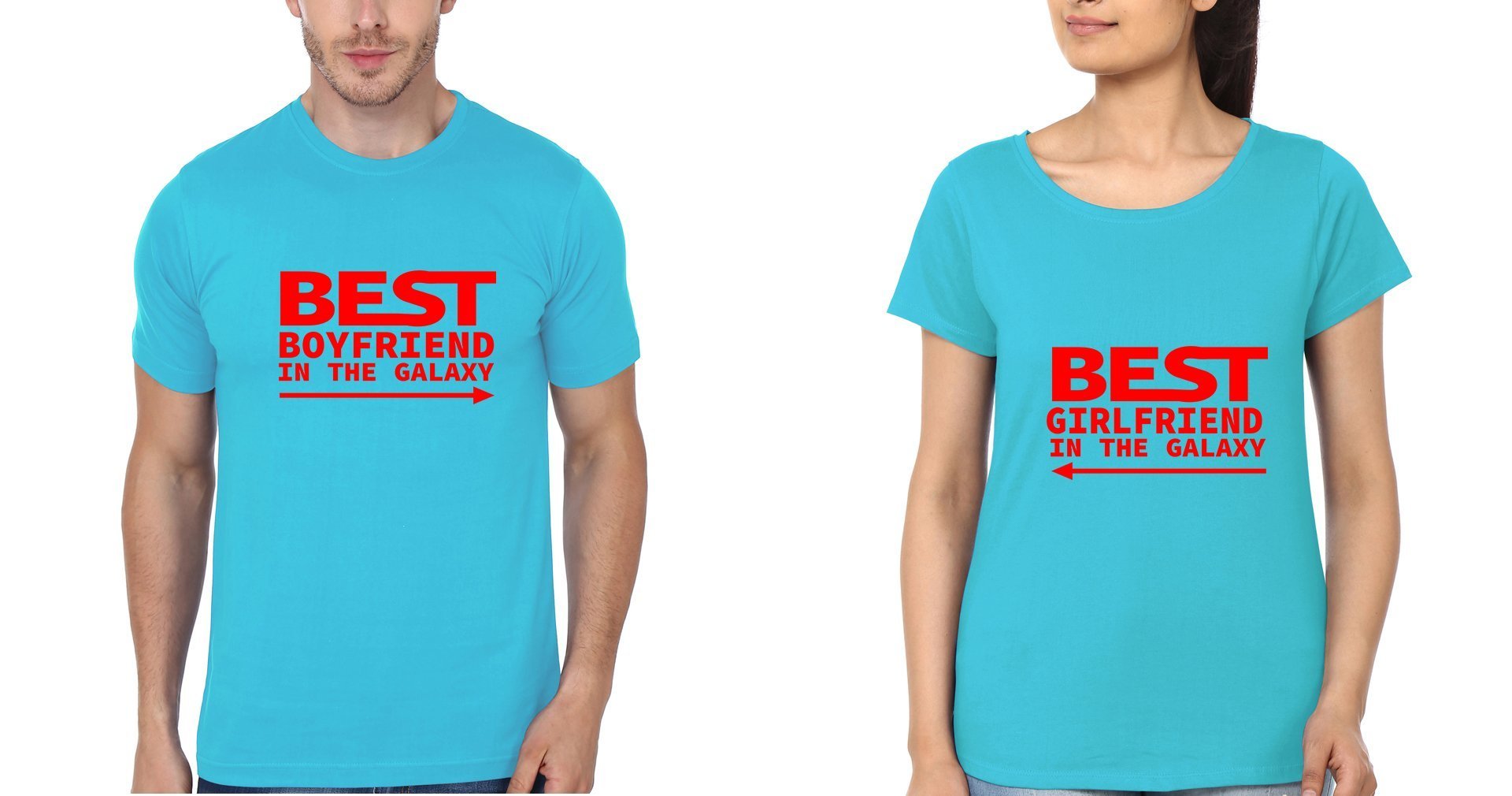 Best Boyfriend GF Couple Half Sleeves T-Shirts -FunkyTradition - FunkyTradition