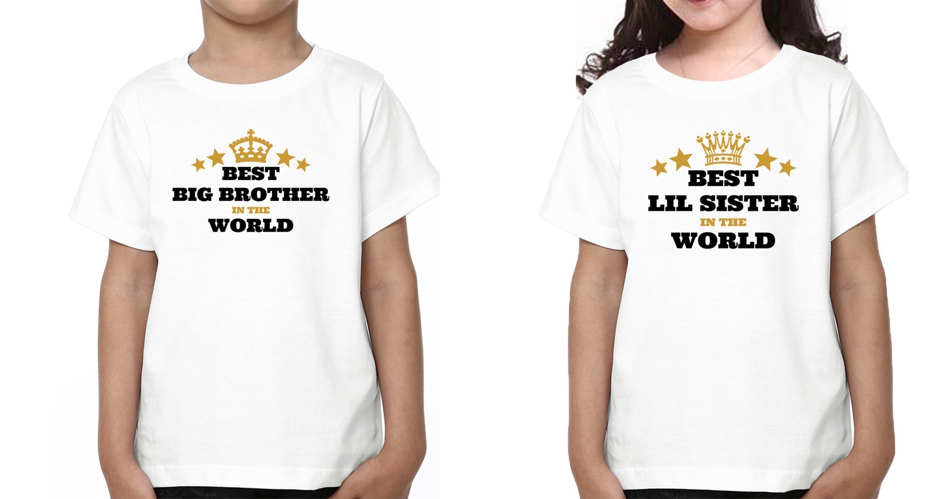 Best Brother Best Sister Brother-Sister Kid Half Sleeves T-Shirts -FunkyTradition - FunkyTradition