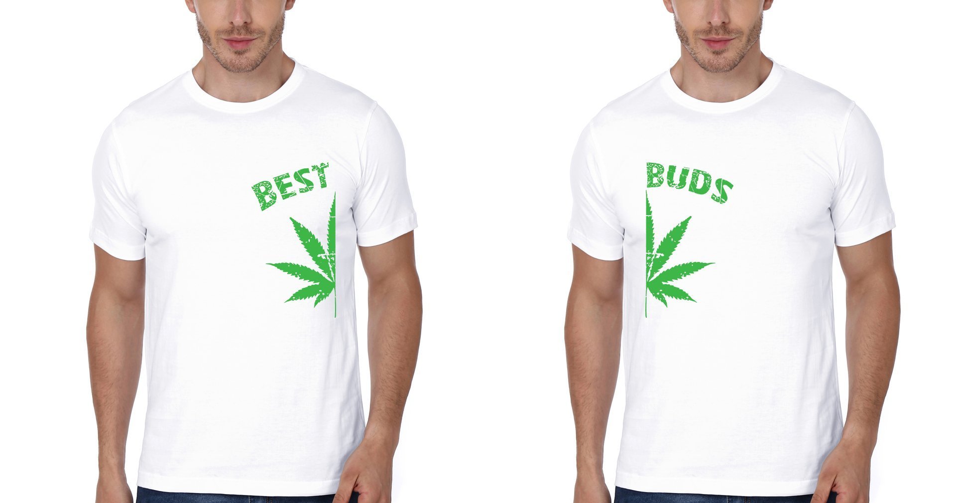 Best Buds BFF Half Sleeves T-Shirts-FunkyTradition - FunkyTradition