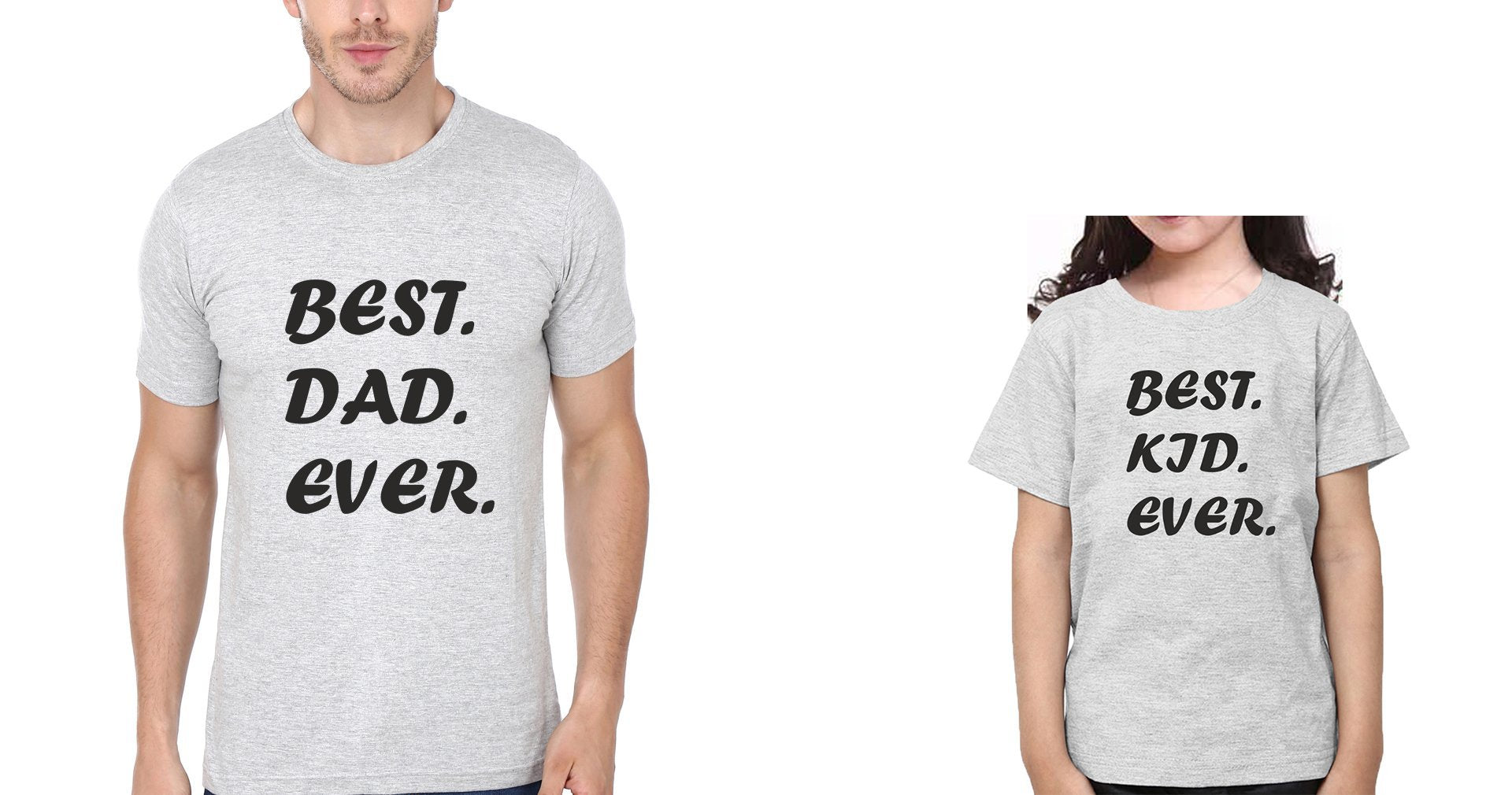 Best Dad Ever & Best Kid Ever Father and Daughter Matching T-Shirt- FunkyTradition - Funky Tees Club