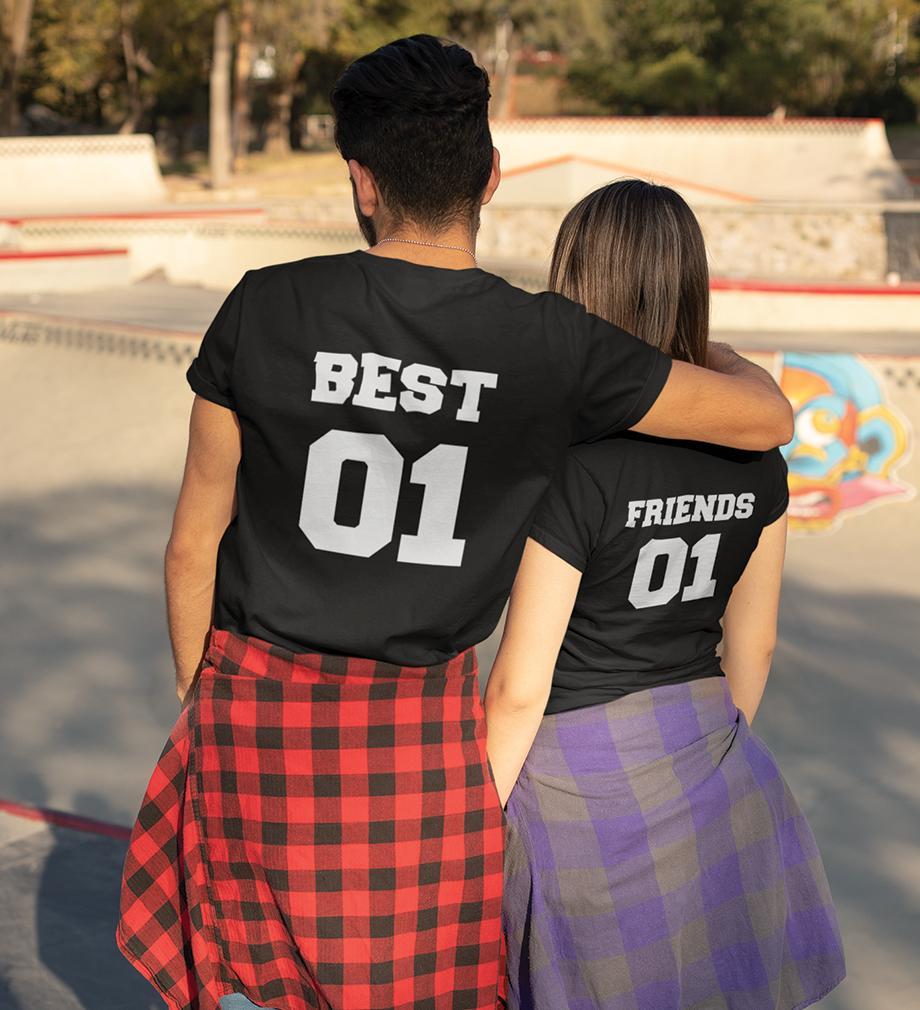 Best Friend BFF Half Sleeves T-Shirts-FunkyTradition - FunkyTradition