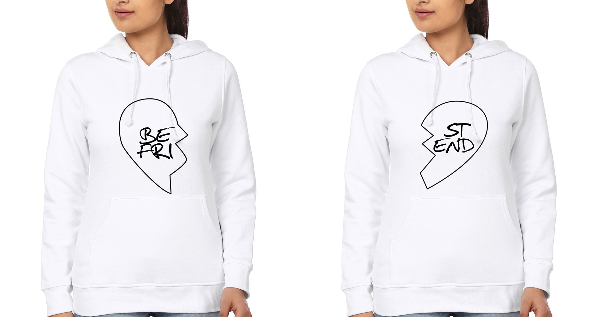 Best Friend BFF Hoodies-FunkyTradition - FunkyTradition