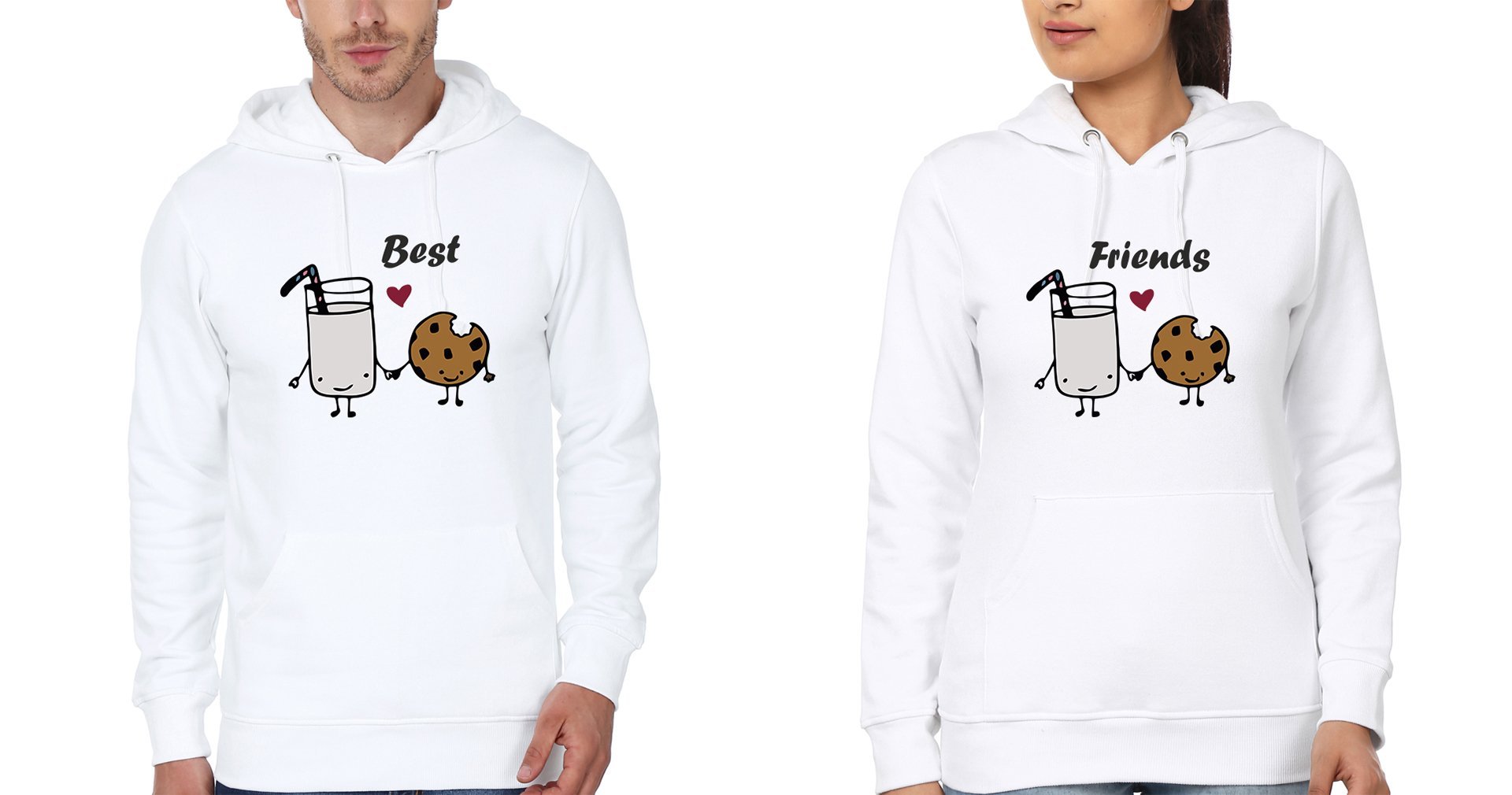 Best Friend BFF Hoodies-FunkyTradition - FunkyTradition