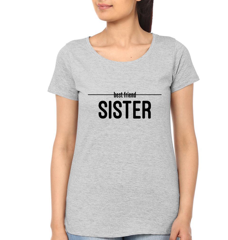 Best Friend Sister BFF Half Sleeves T-Shirts-FunkyTees - Funky Tees Club