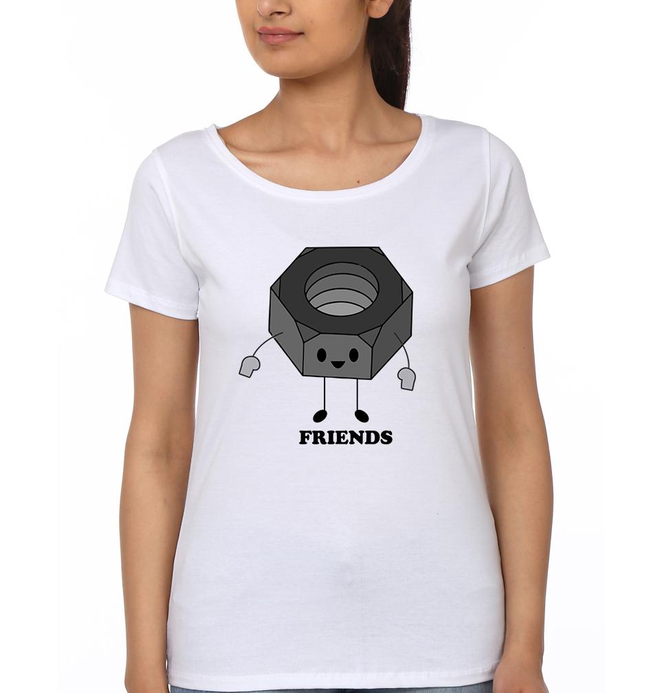 Best friends BFF Half Sleeves T-Shirts-FunkyTees - Funky Tees Club