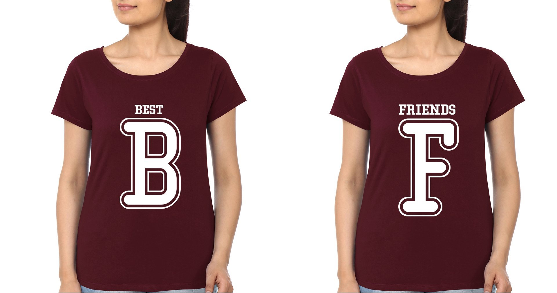 Best Friends BFF Half Sleeves T-Shirts-FunkyTradition - FunkyTradition