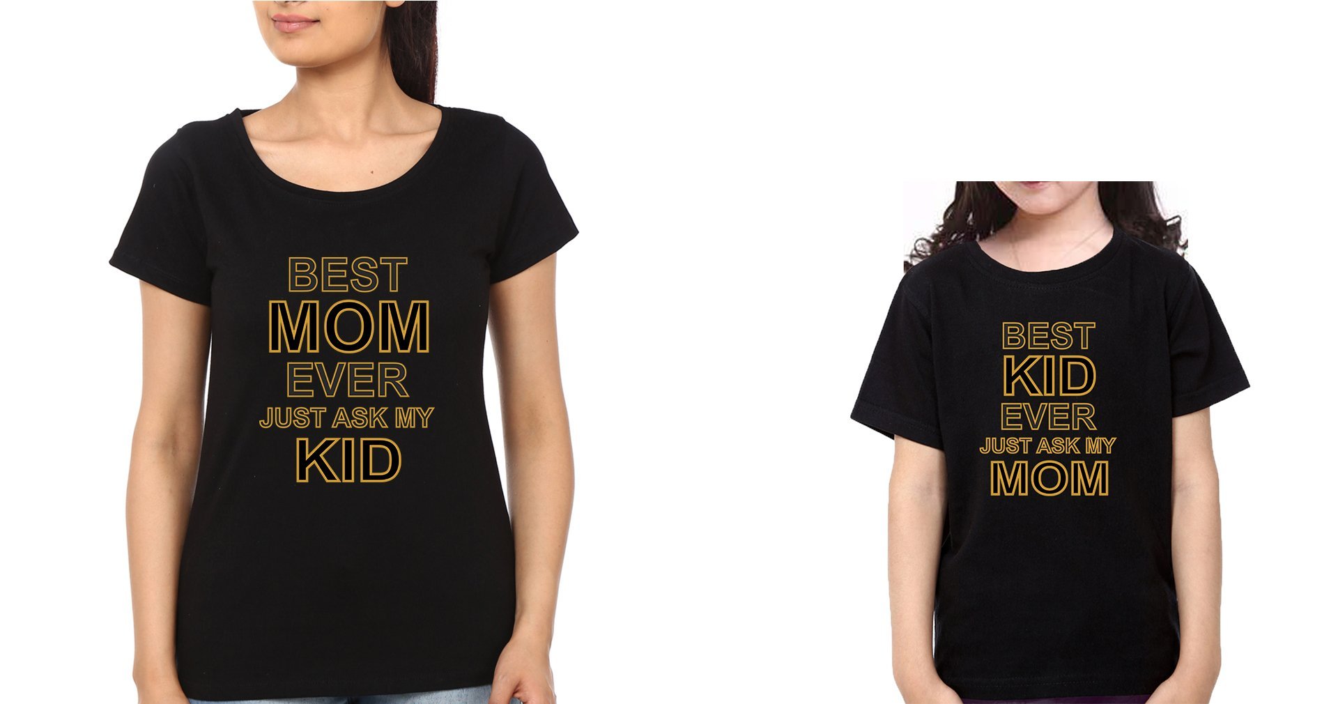 Best Mom Ever Best Kid Ever Mother and Daughter Matching T-Shirt- FunkyTradition - FunkyTradition