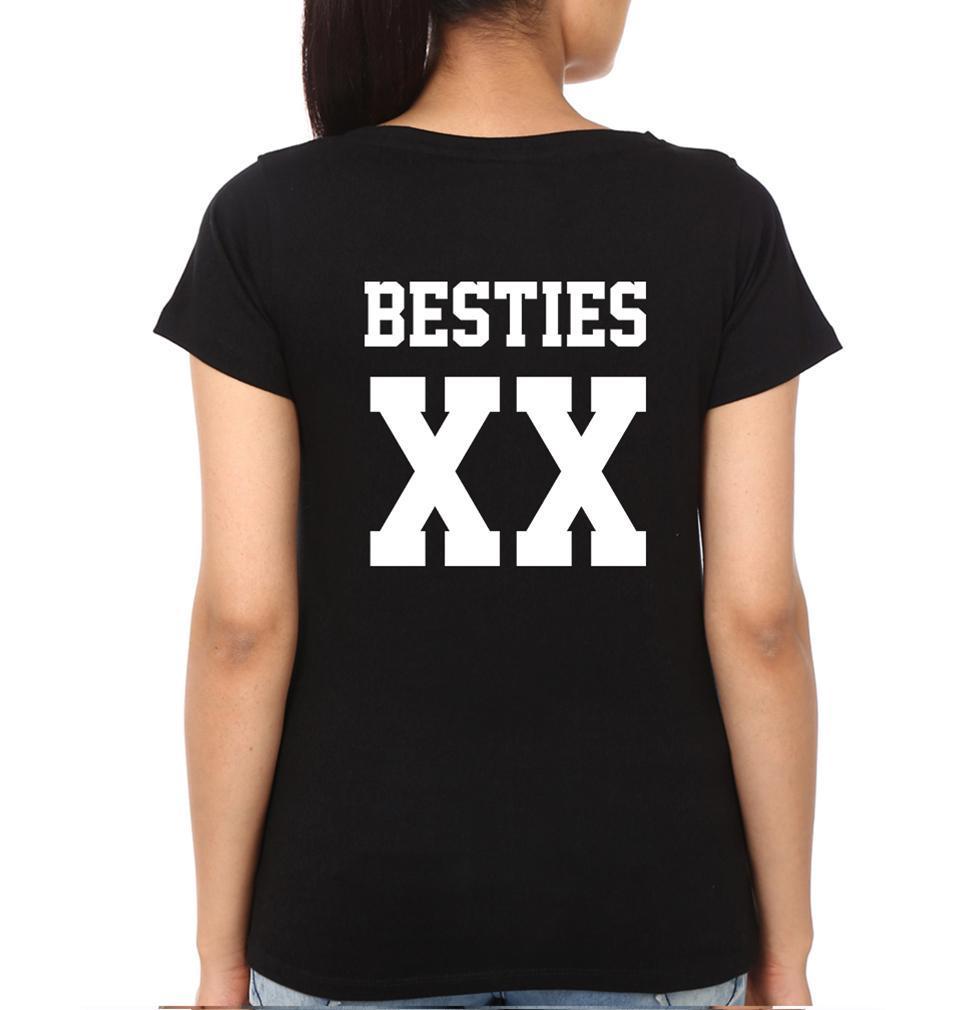 Besties BFF Half Sleeves T-Shirts-FunkyTees - Funky Tees Club