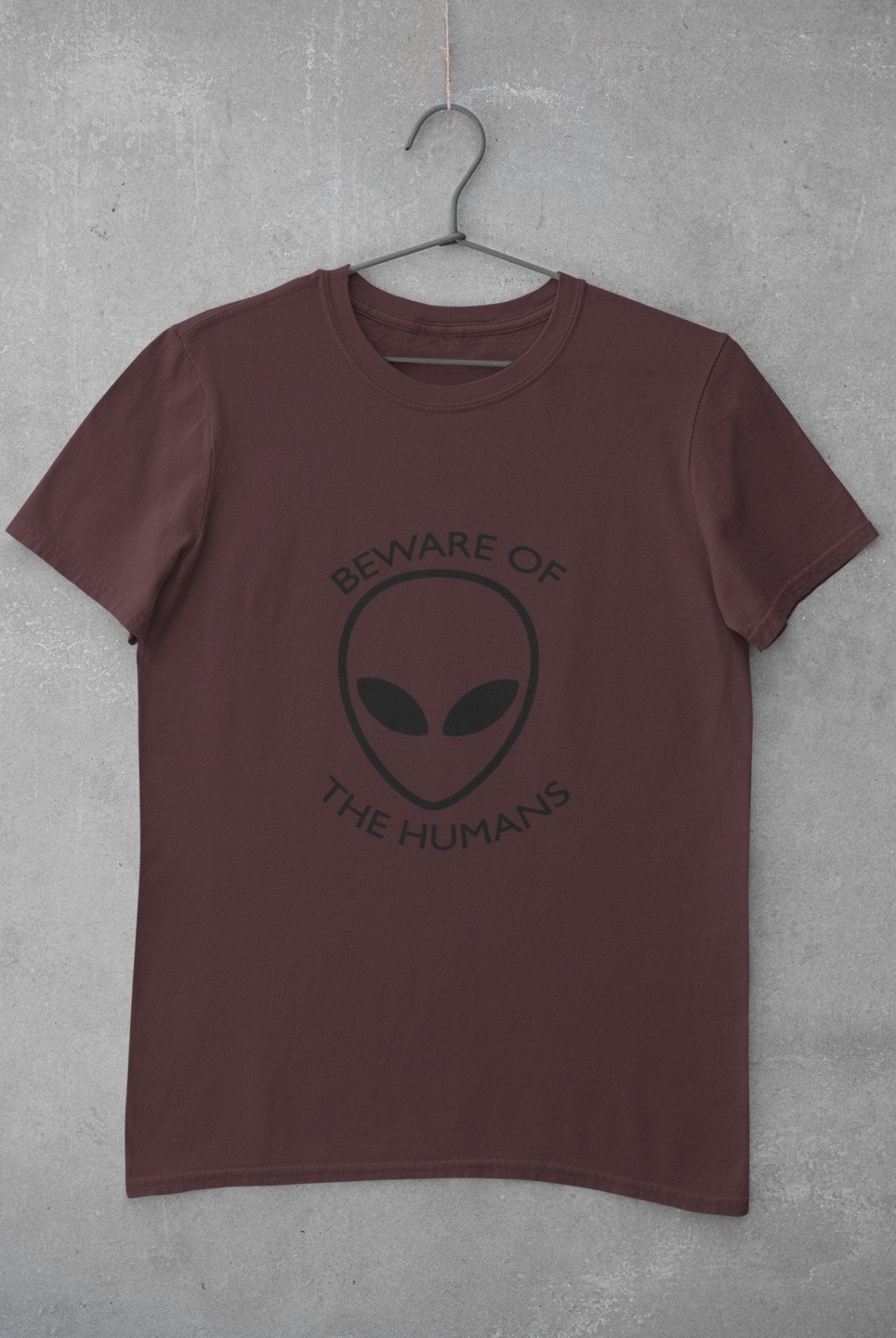 Beware of The Humans Women Half Sleeves T-shirt- FunkyTradition - Funky Tees Club