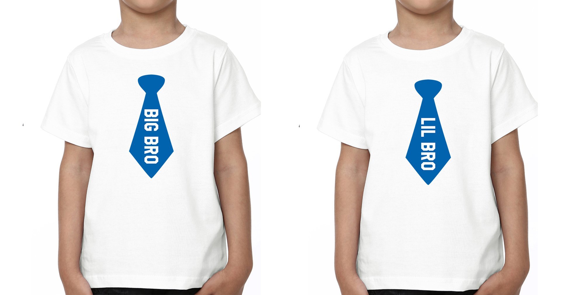 Big Bro Lil Bro Brother-Brother Kids Half Sleeves T-Shirts -FunkyTradition - FunkyTradition