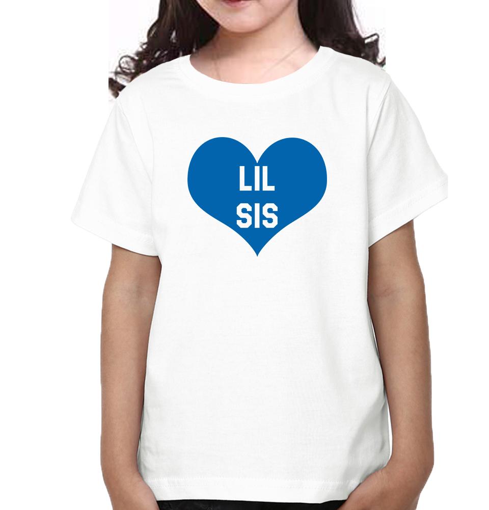 Big Bro lil Sis Brother-Sister Kid Half Sleeves T-Shirts -FunkyTradition - FunkyTradition
