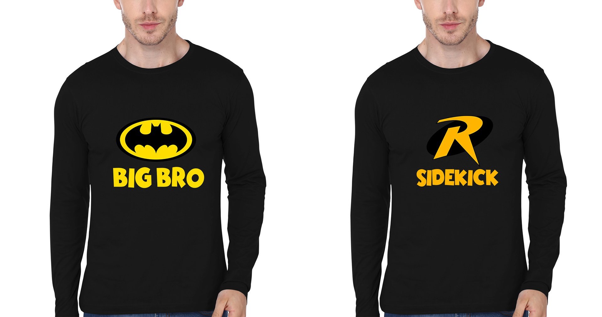 Big Bro Sidekick Brother-Brother Full Sleeves T-Shirts -FunkyTradition - FunkyTradition