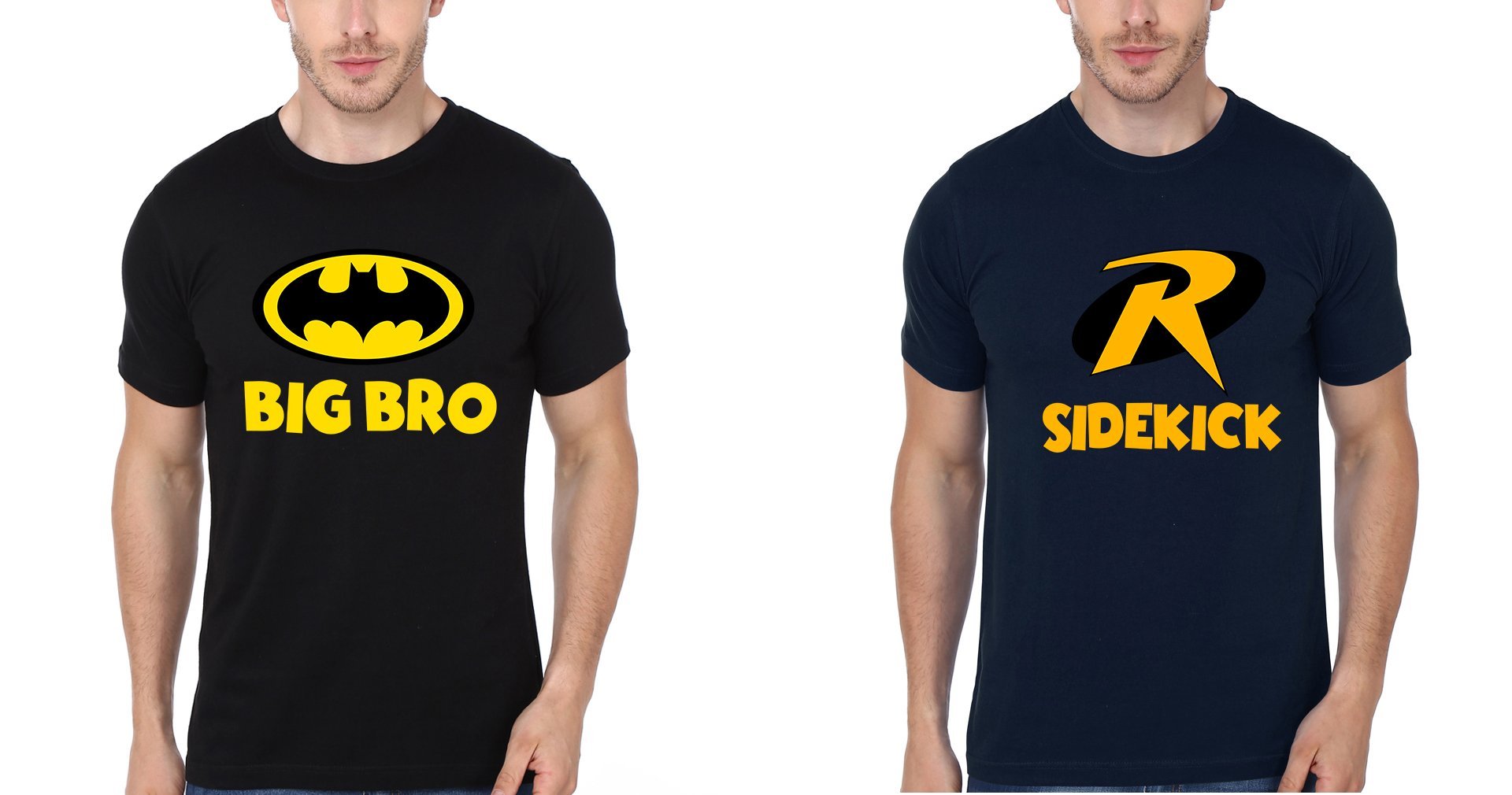 Big Bro Sidekick Brother-Brother Half Sleeves T-Shirts -FunkyTees - Funky Tees Club