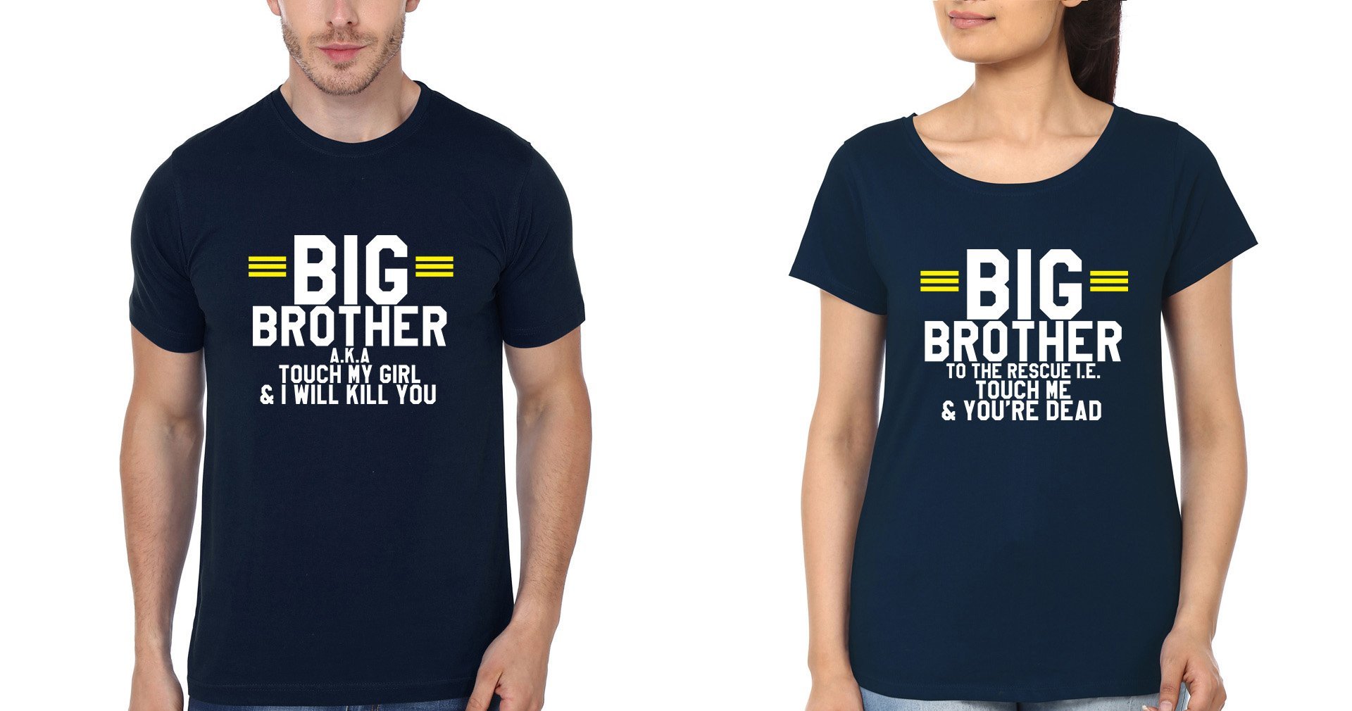 BIG BROTHER Brother and Sister Matching T-Shirts- FunkyTradition - FunkyTradition