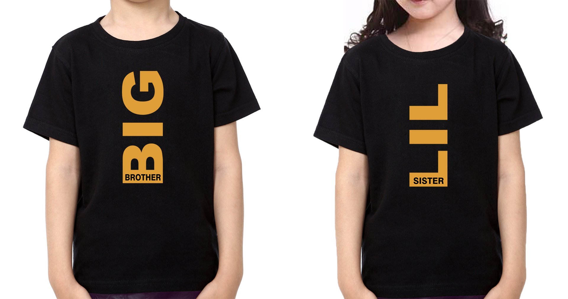 Big Brother Lil sister Brother and Sister Matching T-Shirts- FunkyTradition - FunkyTradition