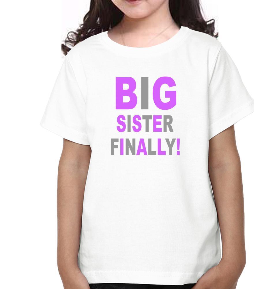 Big Sister Finally Big Brother Again Brother-Sister Kid Half Sleeves T-Shirts -FunkyTradition - FunkyTradition