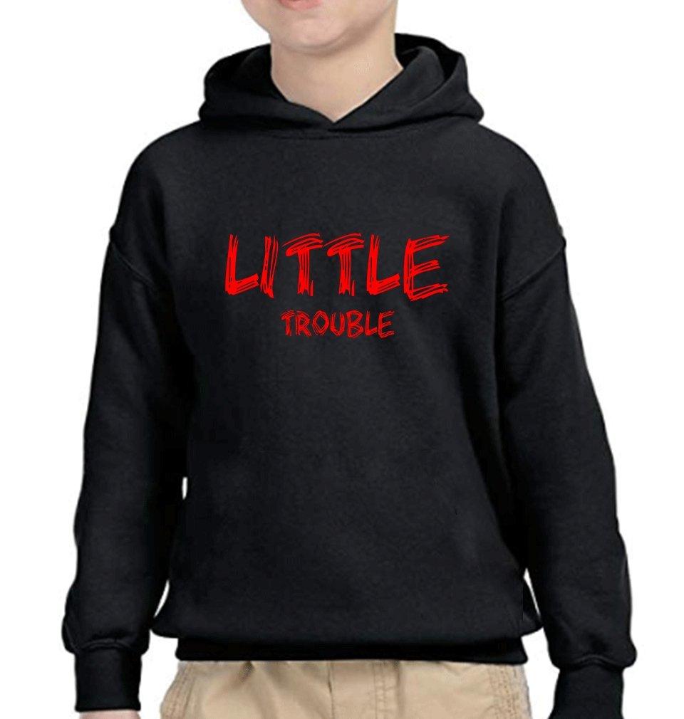 Big Trouble Lil Trouble Father and Son Matching Hoodies- FunkyTradition - Funky Tees Club
