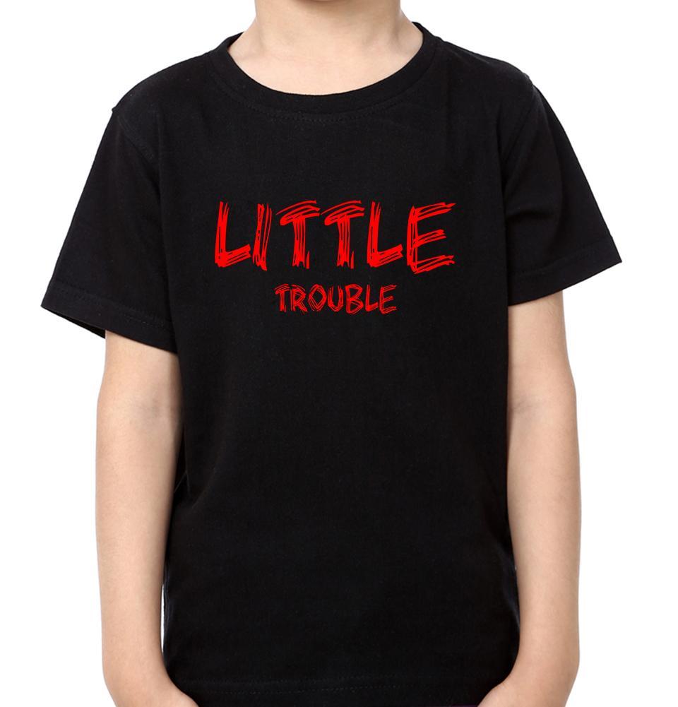 Big Trouble Lil Trouble Father and Son Matching T-Shirt- FunkyTradition - Funky Tees Club