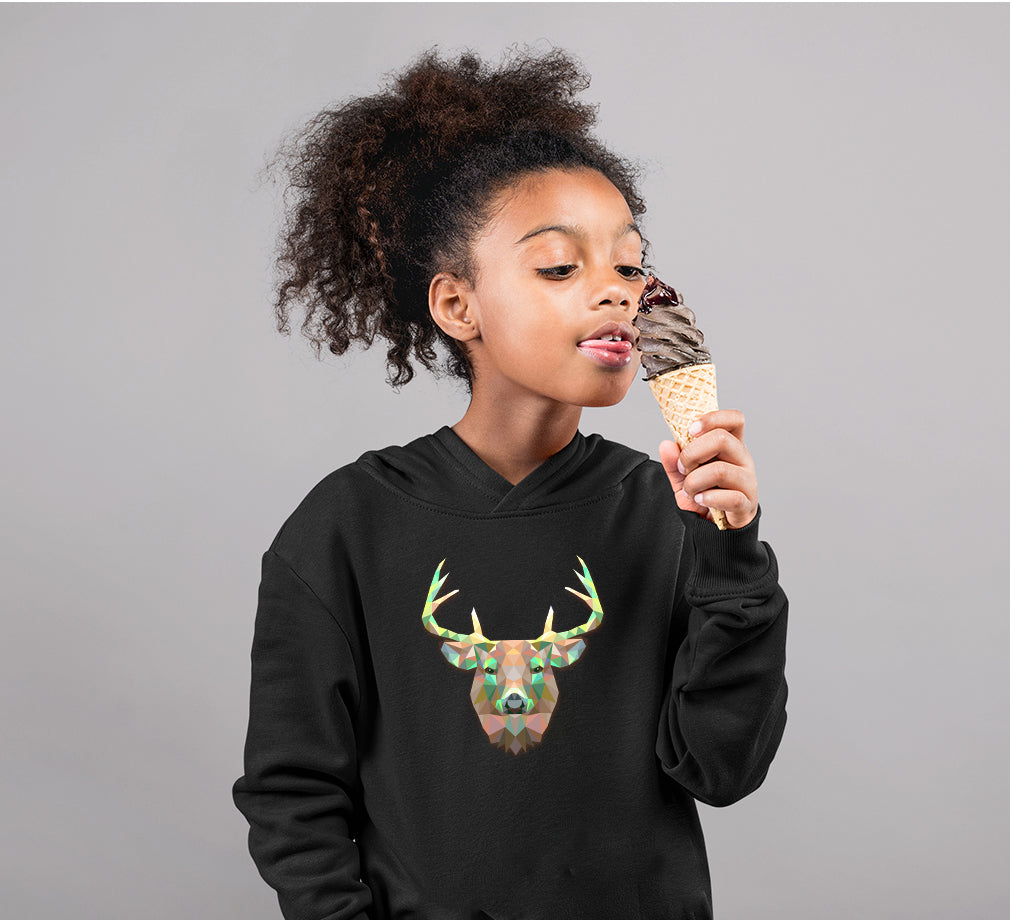 TRIANGLE DEER Hoodie For Girls -FunkyTradition