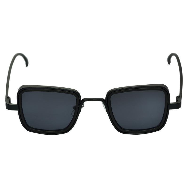 Black And Black Retro Square Sunglasses For Men And Women-FunkyTradition - FunkyTradition