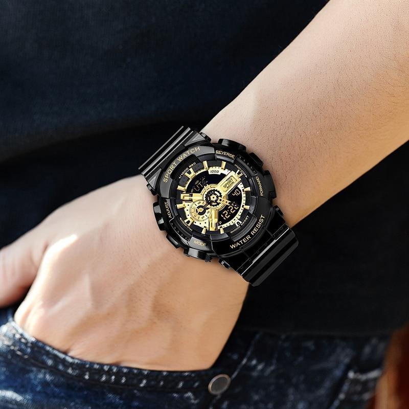 Black Gold Sport Military Digital Wrist Watches For Men And Women-FunkyTradition - FunkyTradition