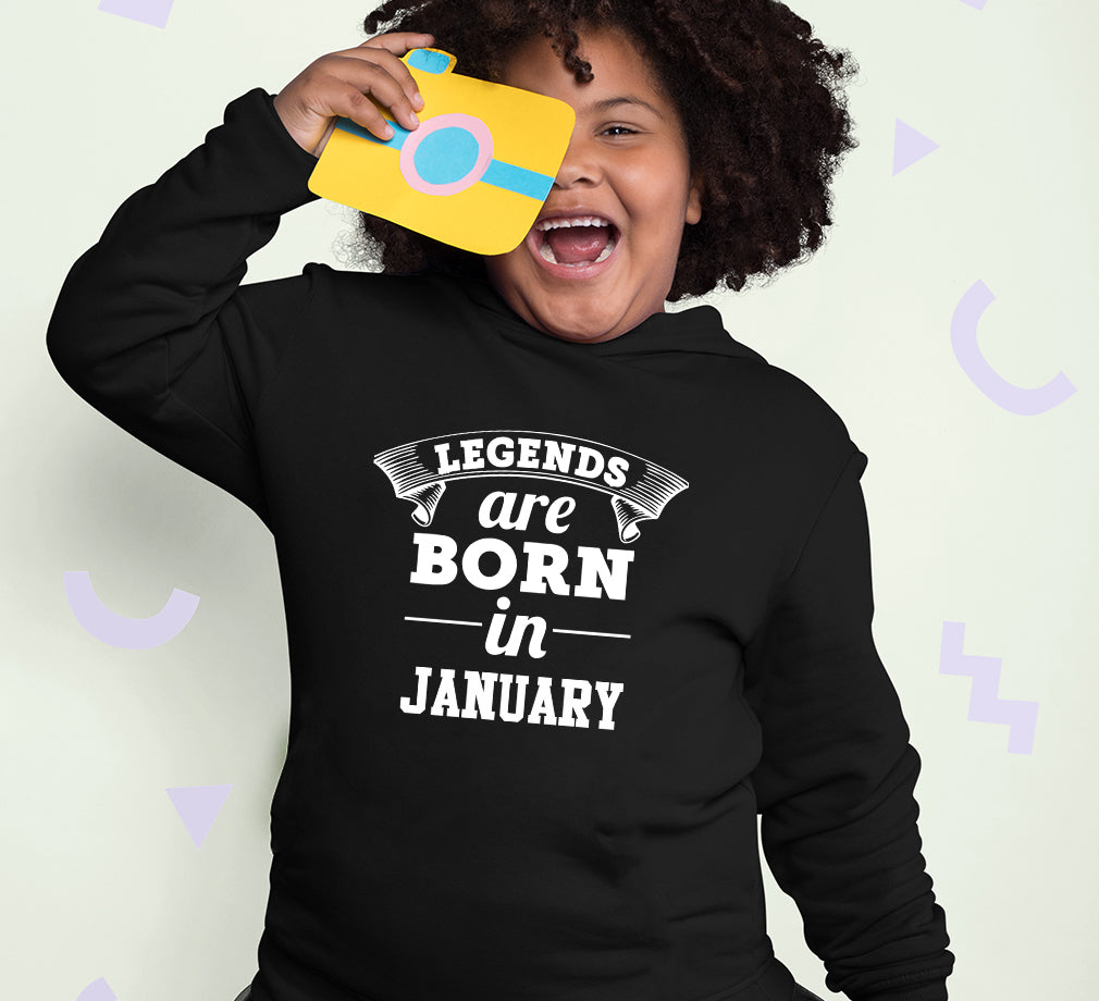 Legends are Born in January Hoodie For Girls -FunkyTradition