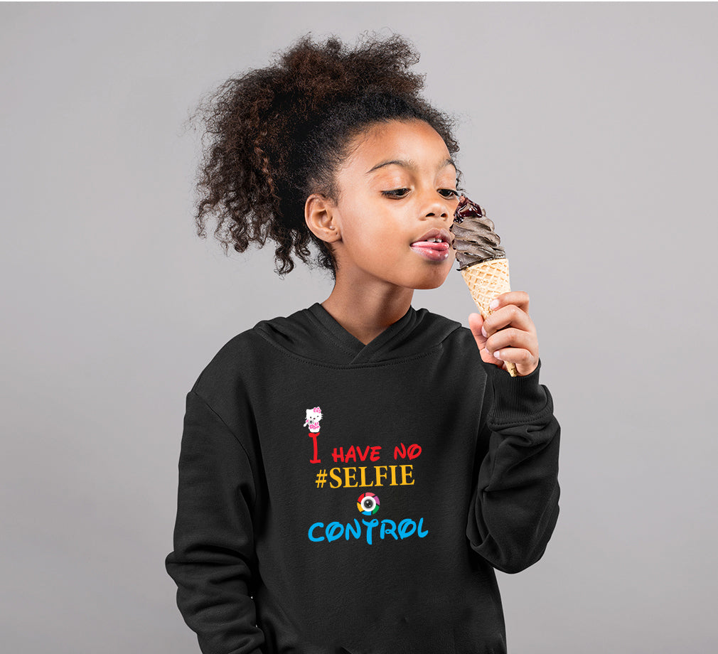 I Have No Selfie Control Hoodie For Girls -FunkyTradition