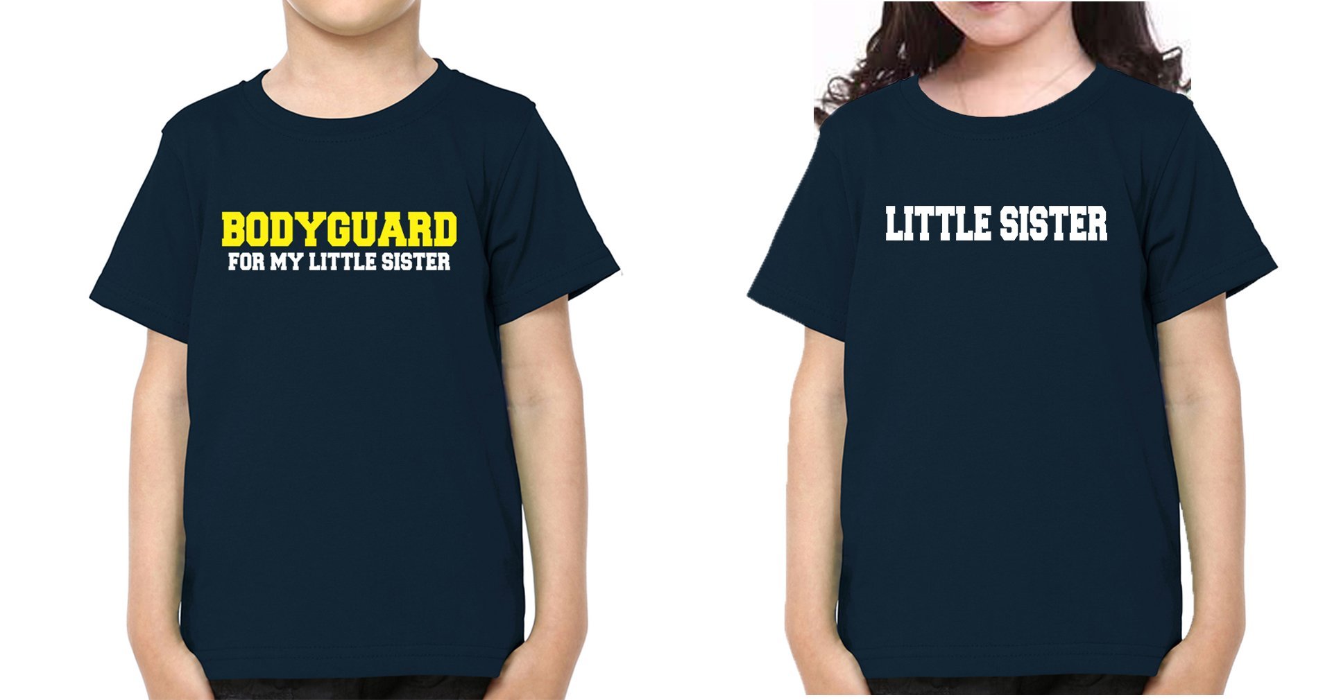 Bodyguard For My Lil Sis Brother-Sister Kid Half Sleeves T-Shirts -FunkyTradition - FunkyTradition