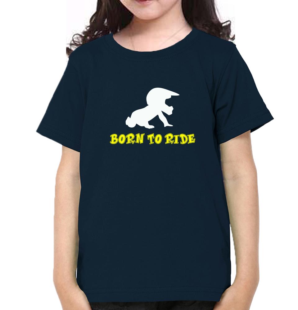 Born To Ride Half Sleeves T-Shirt For Girls -FunkyTradition - FunkyTradition
