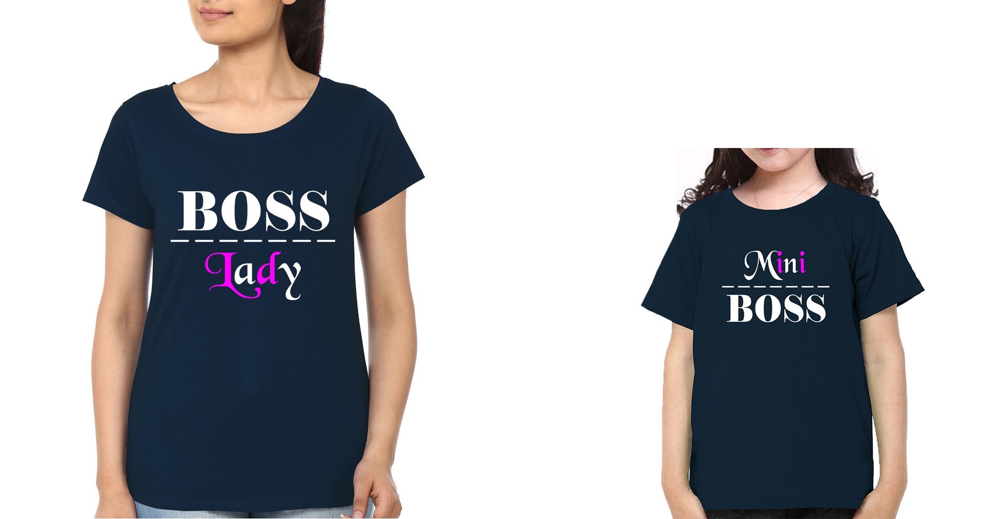 Boss Lady & Mini Boss Mother and Daughter Matching T-Shirt- FunkyTradition - FunkyTradition