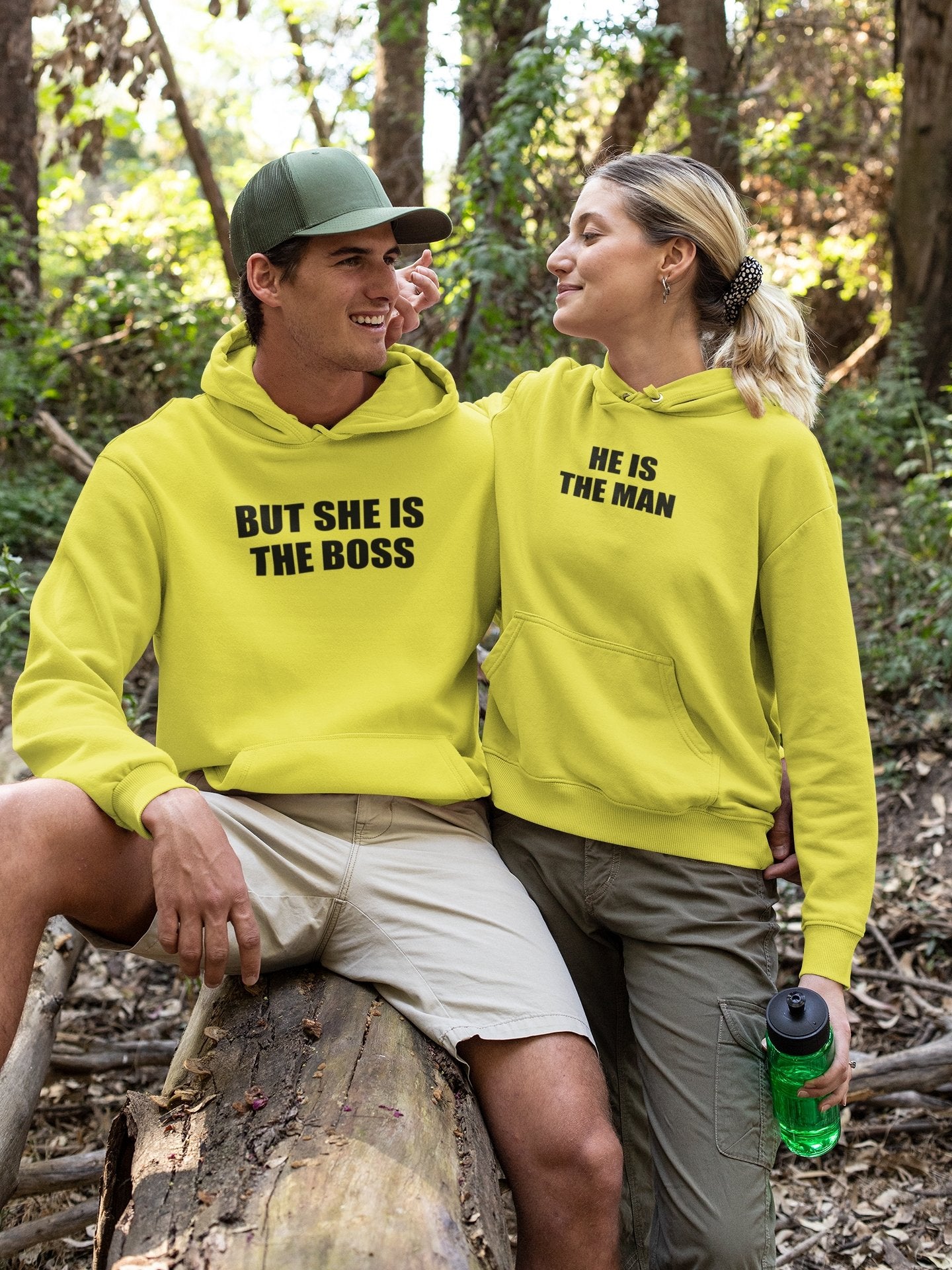 Boss Man Couple Hoodie-FunkyTradition - FunkyTradition
