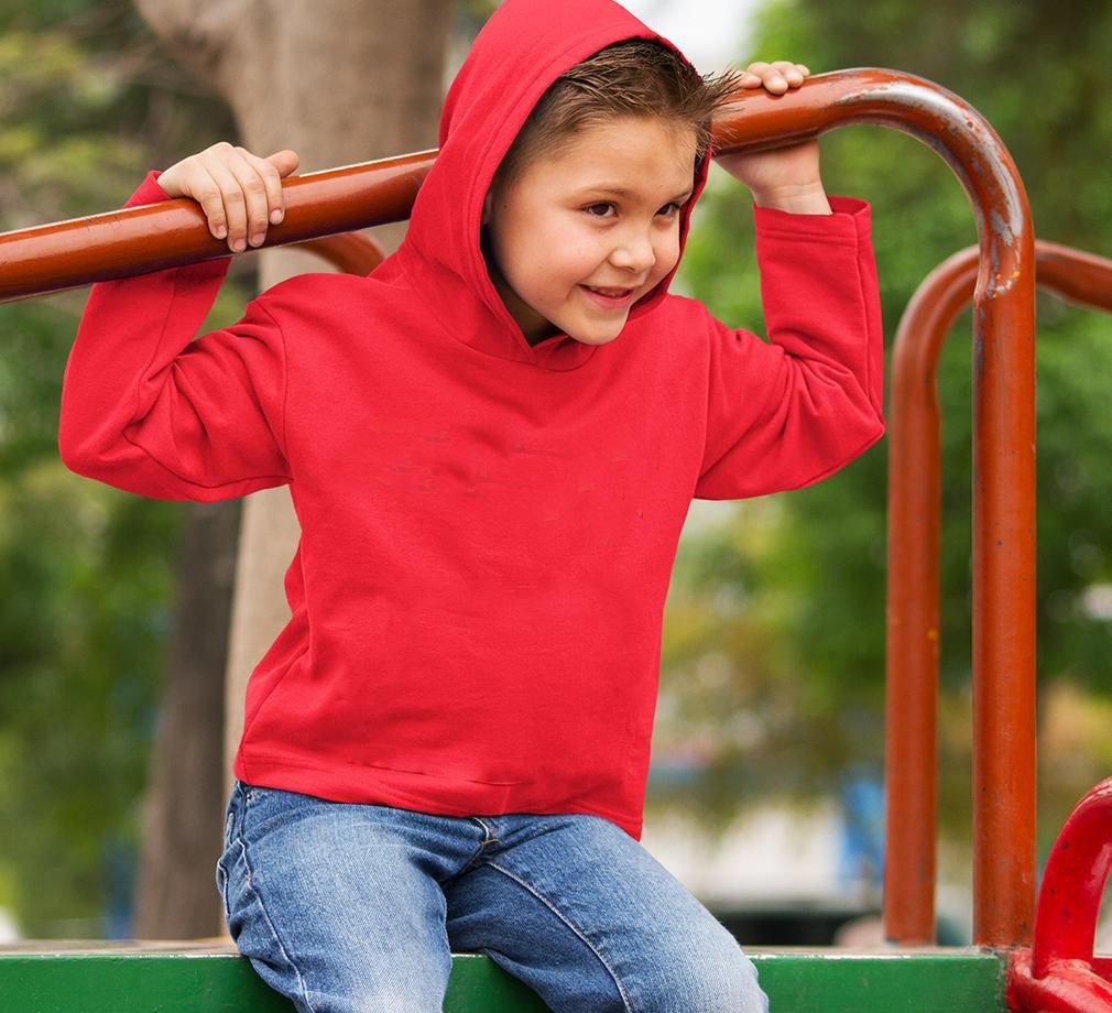 Boy Plain Red Hoodie-FunkyTradition - FunkyTradition