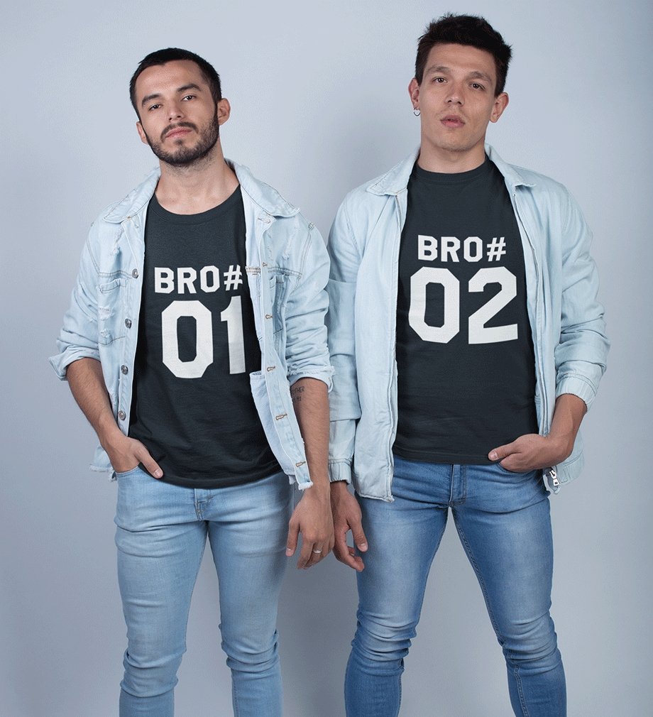 Bro 01 02 Brother-Brother Half Sleeves T-Shirts -FunkyTradition - FunkyTradition