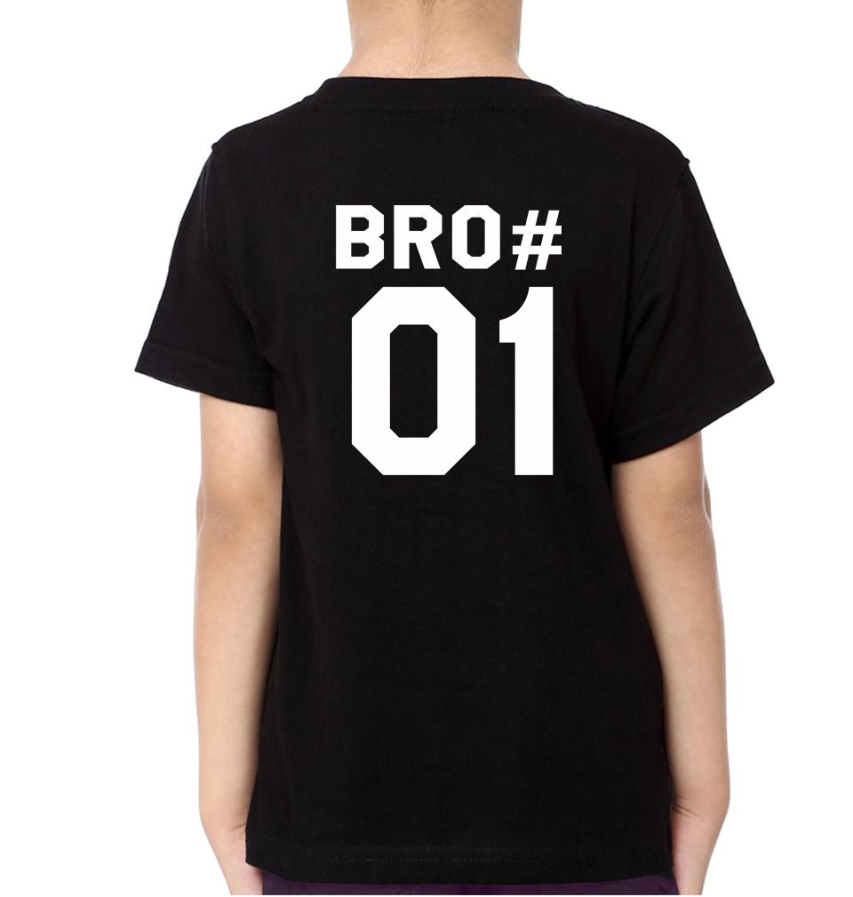 Bro 01 # Bro 02# Brother-Brother Kids Half Sleeves T-Shirts -FunkyTradition - FunkyTradition