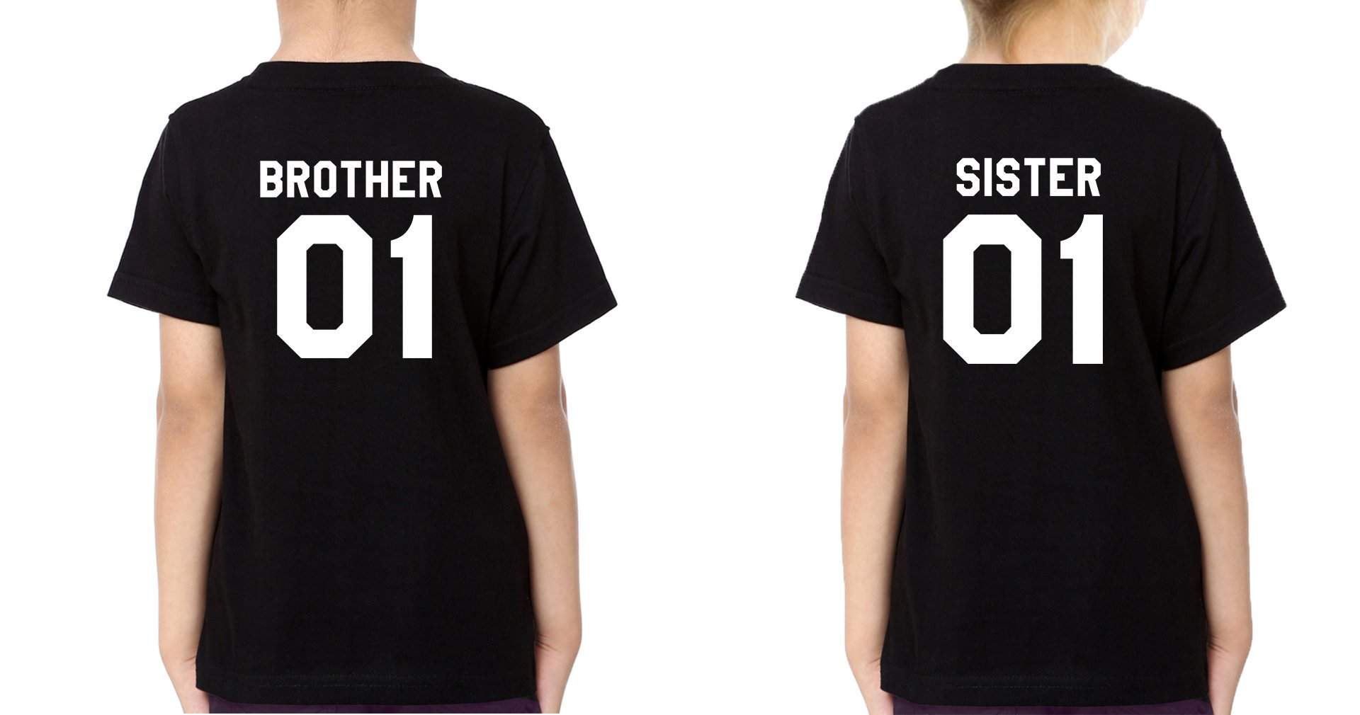 Brother01 Sister02 Brother and Sister Matching T-Shirts- FunkyTradition - FunkyTradition