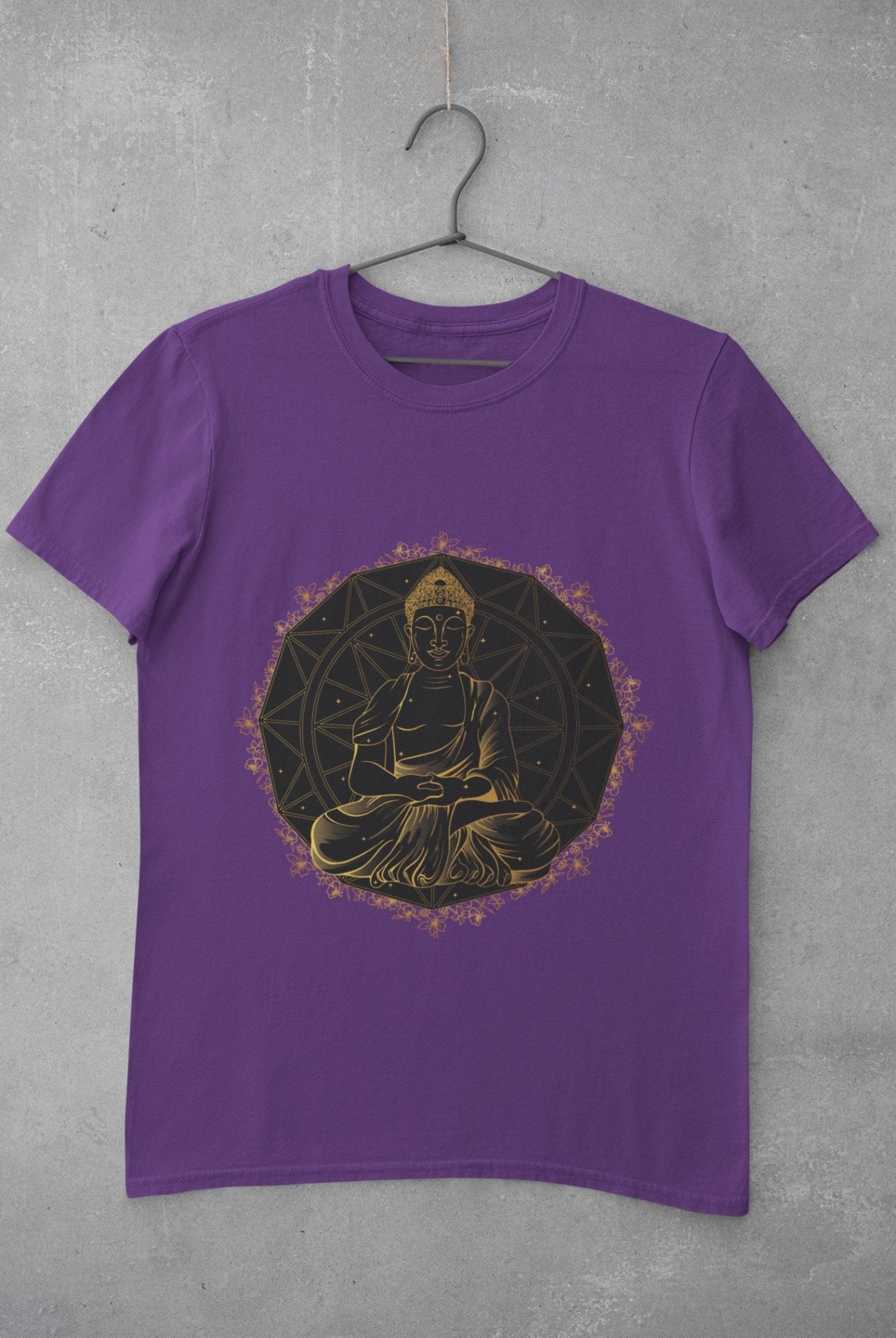 Buddha Gold Women Half Sleeves T-shirt- FunkyTradition - Funky Tees Club