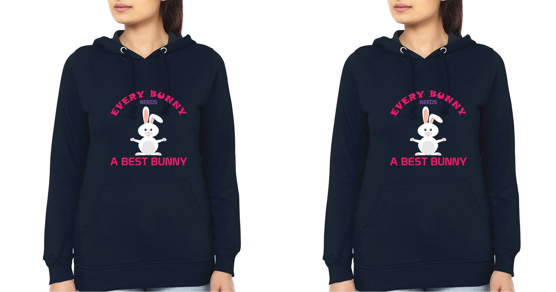 Bunny Sister Sister Hoodies-FunkyTradition - FunkyTradition