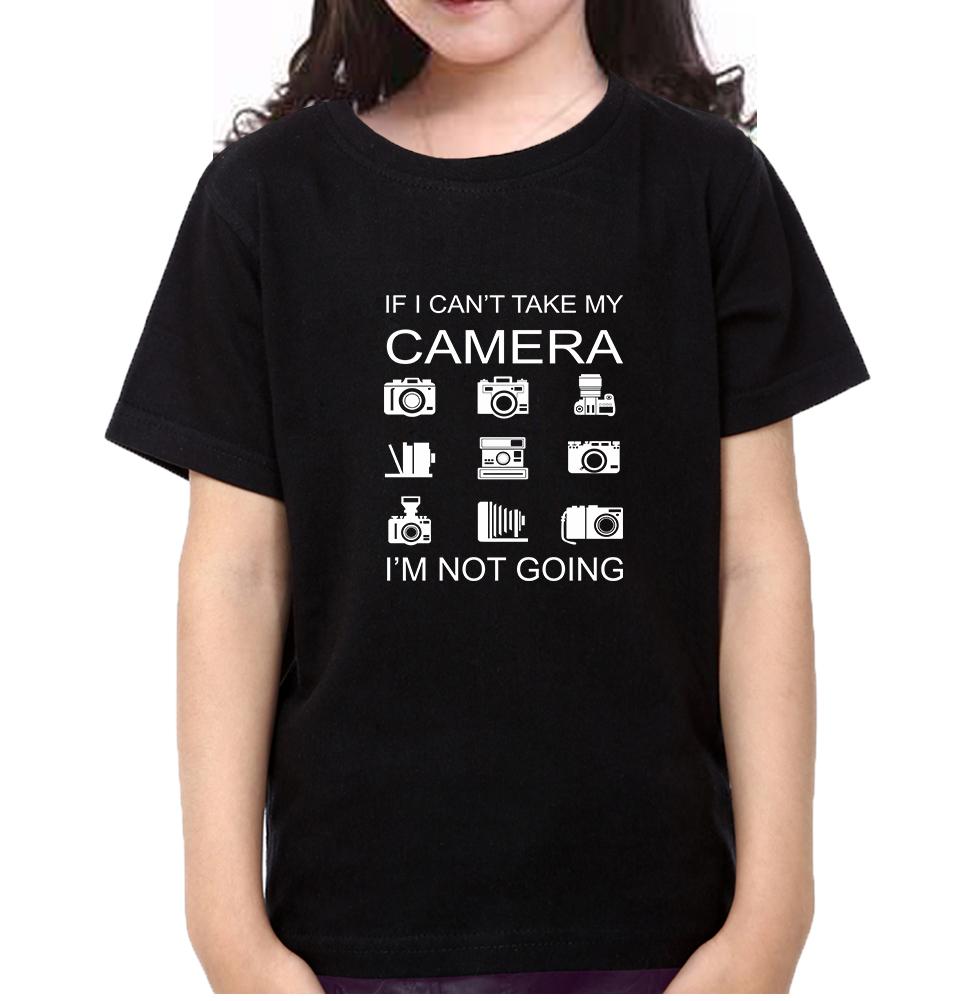 Camera Half Sleeves T-Shirt For Girls -FunkyTradition - FunkyTradition