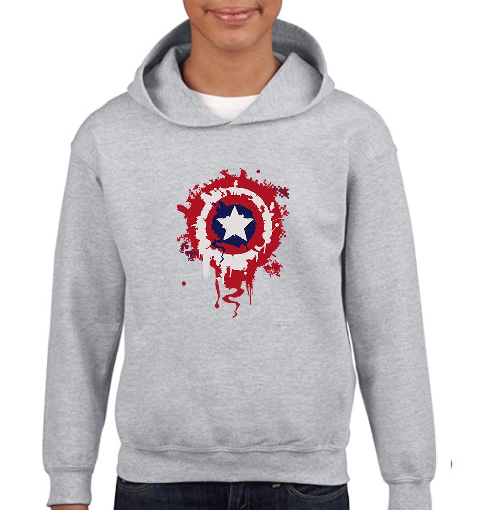 Captain America Shield Hoodie For Boys-FunkyTradition - FunkyTradition