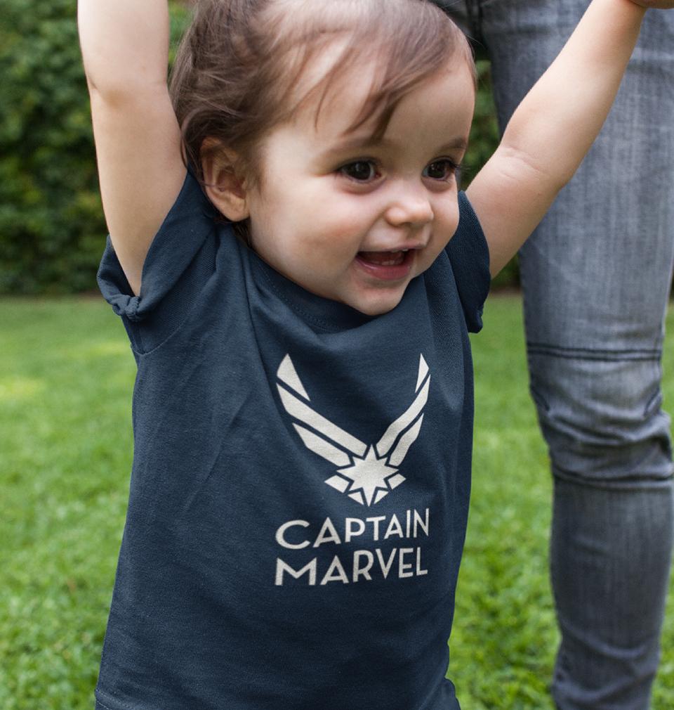 Captain Marvel Half Sleeves T-Shirt For Girls -FunkyTradition - FunkyTradition