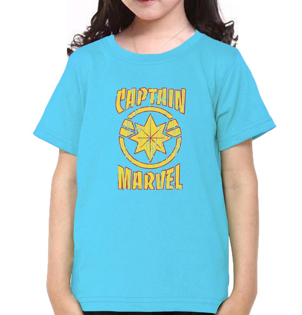 Captain Marvel Half Sleeves T-Shirt For Girls -FunkyTradition - FunkyTradition