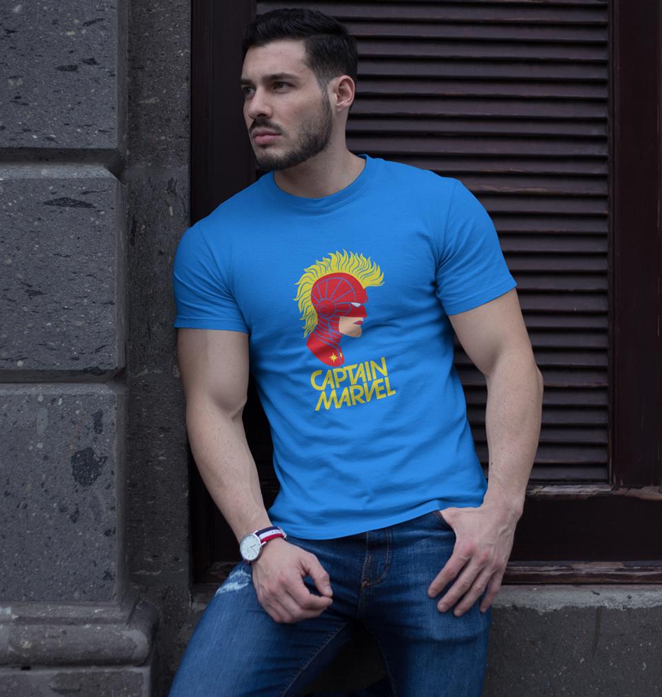 Captain Marvel Half Sleeves T-Shirt For Men-FunkyTradition - FunkyTradition