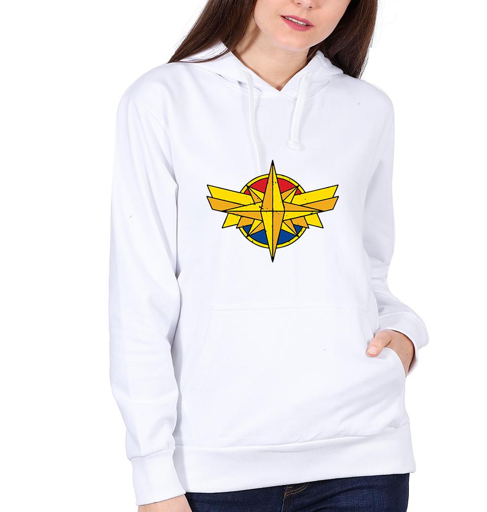 Captain Marvel Hoodies for Women-FunkyTradition - FunkyTradition