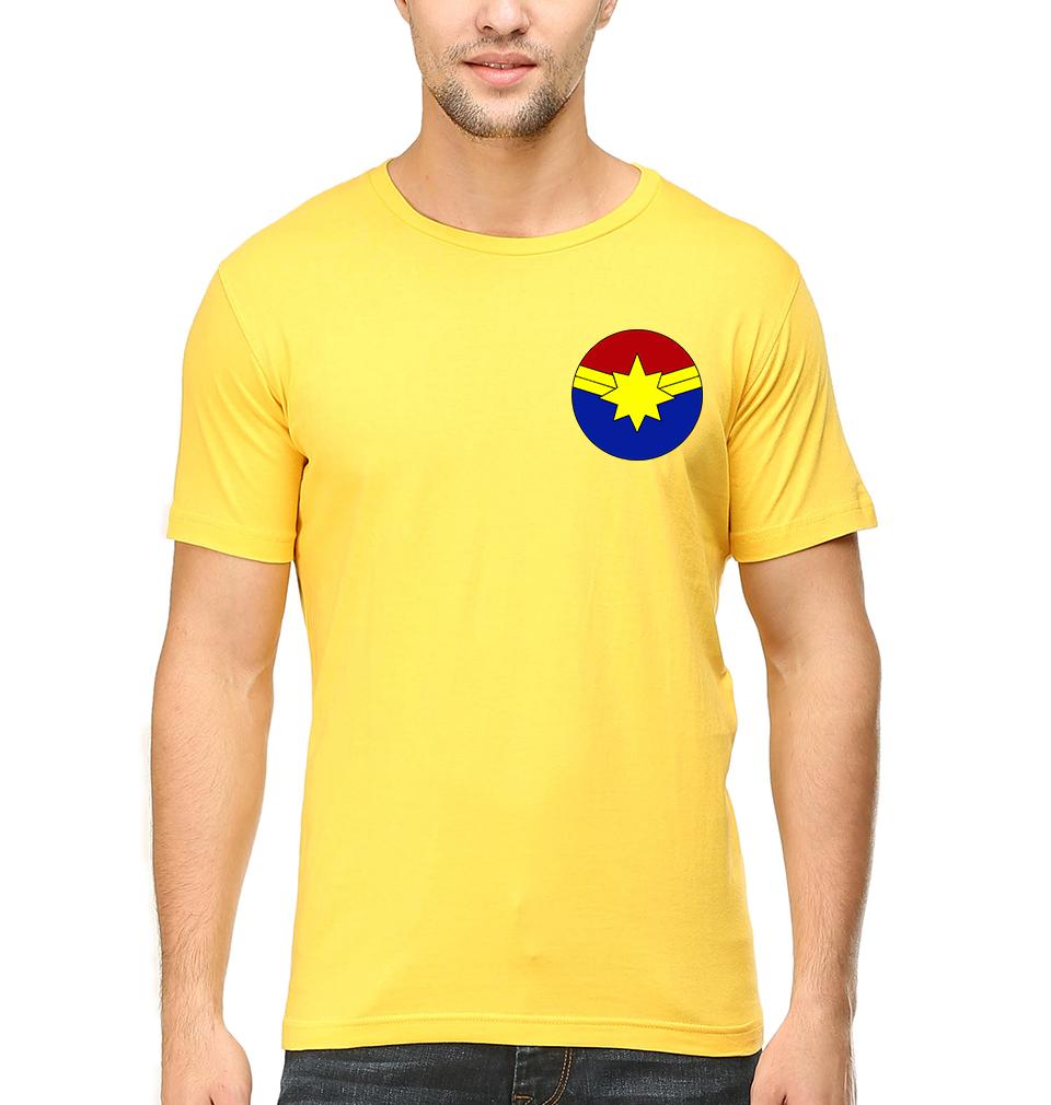 Captain Marvel Logo Half Sleeves T-Shirt For Men-FunkyTradition - FunkyTradition