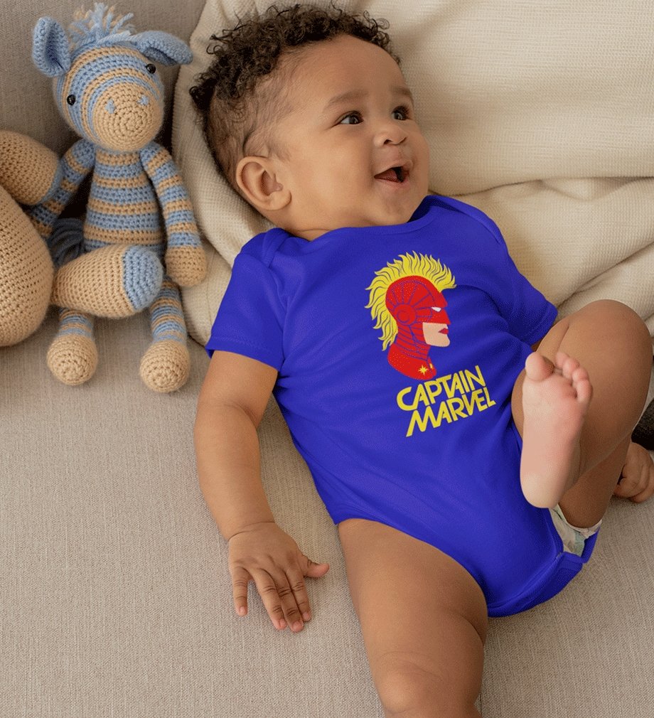 Captain Marvel Logos Rompers for Baby Boy - FunkyTradition - FunkyTradition