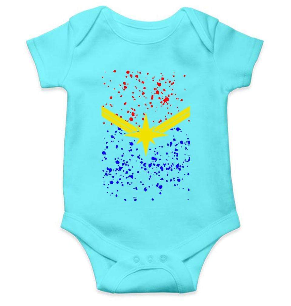 Captain Marvel Logos Rompers for Baby Boy - FunkyTradition - FunkyTradition