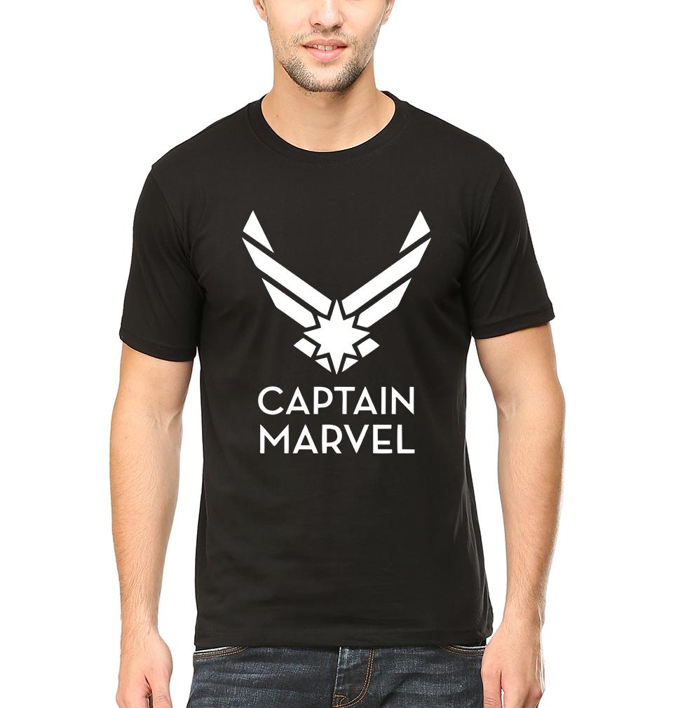 Captain Marvel Superhero Half Sleeves T-Shirt For Men-FunkyTradition - FunkyTradition
