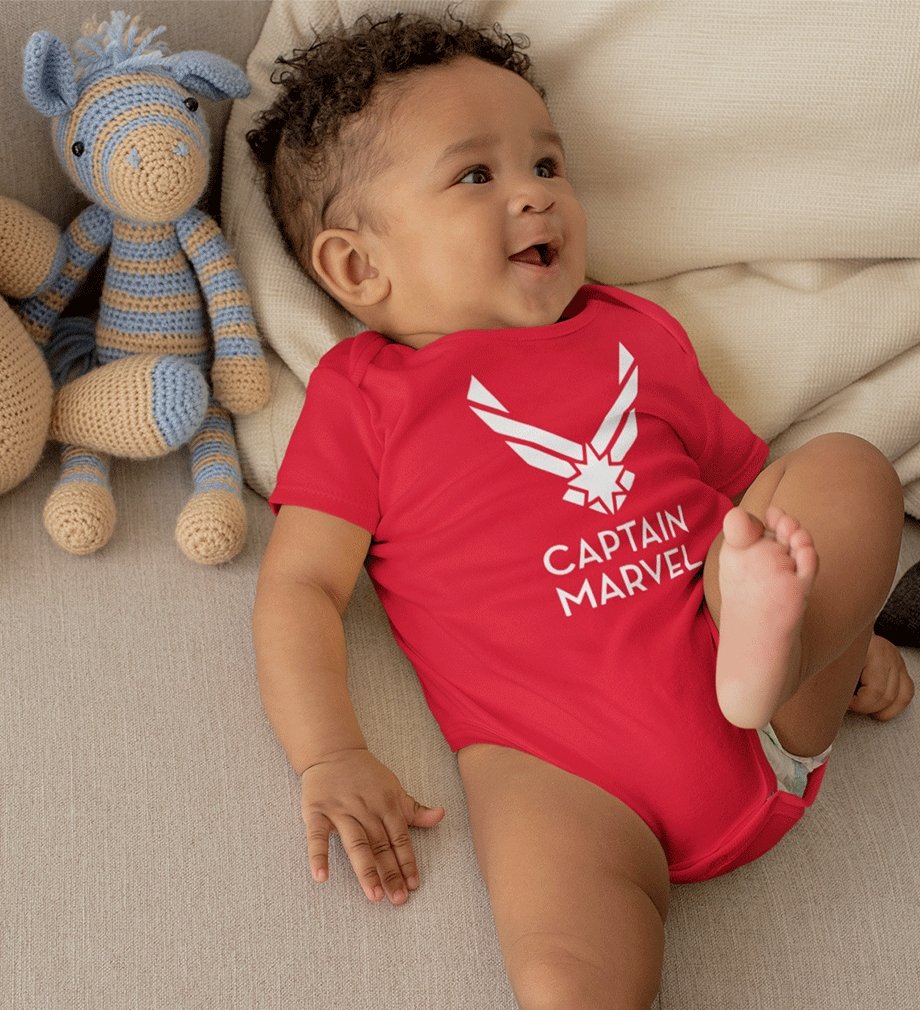 Captain Marvel Superhero Rompers for Baby Boy - FunkyTradition - FunkyTradition