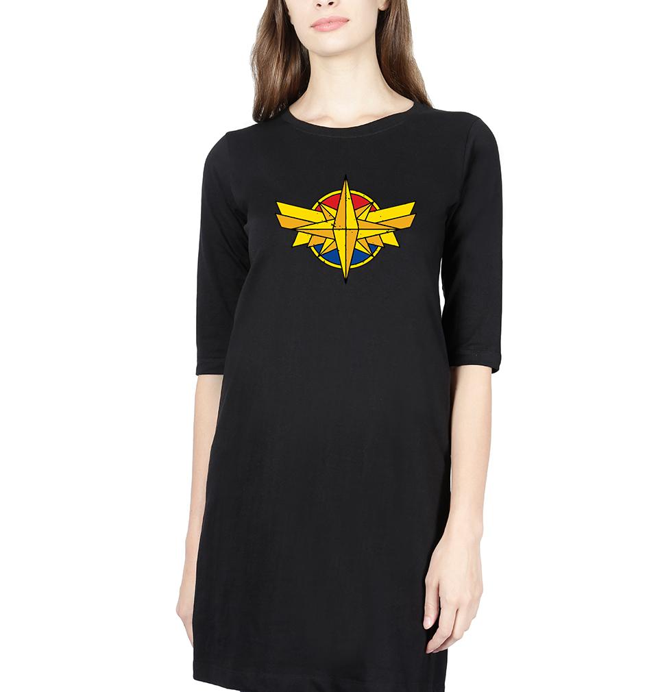 Captain Marvel Women Long Top-FunkyTradition - FunkyTradition